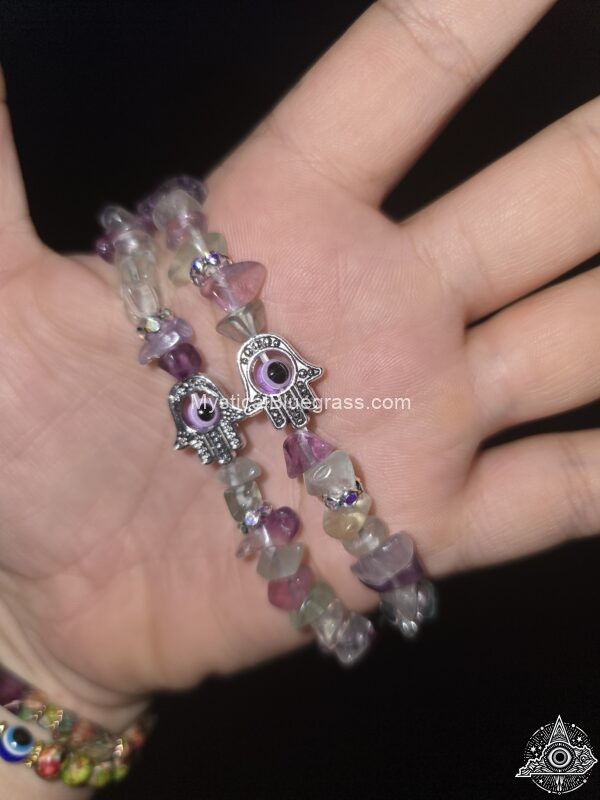 Gemstone Hamsa Bracelet