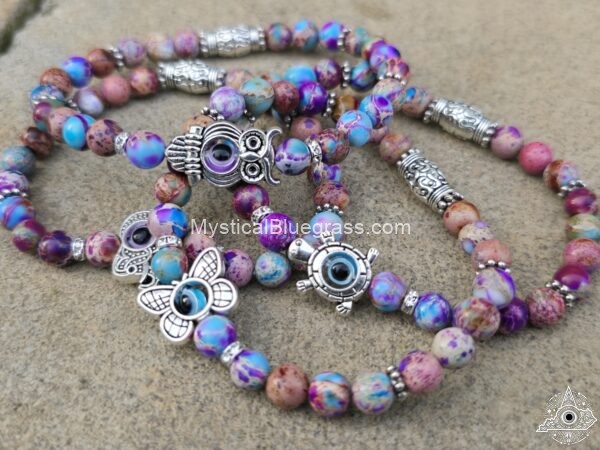 Sea Sediment Jasper Nazar Bracelet