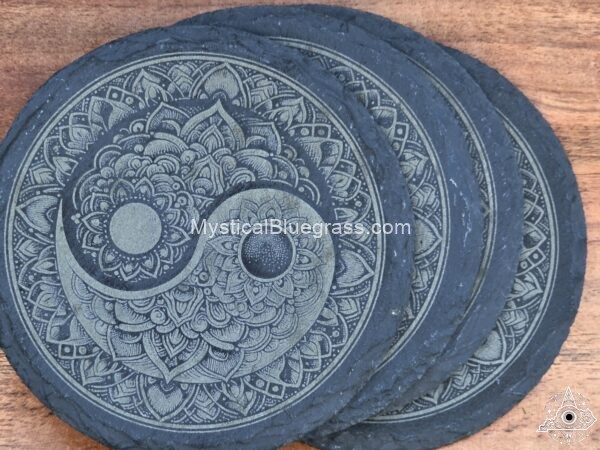 yin yang coasters