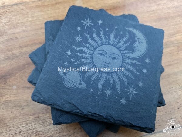 mystical coasters sun moon stars