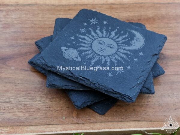 sun moon stars coasters