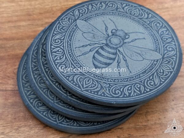 mystical coasters round bee