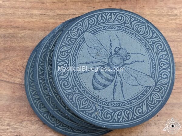 mystical coasters round bee