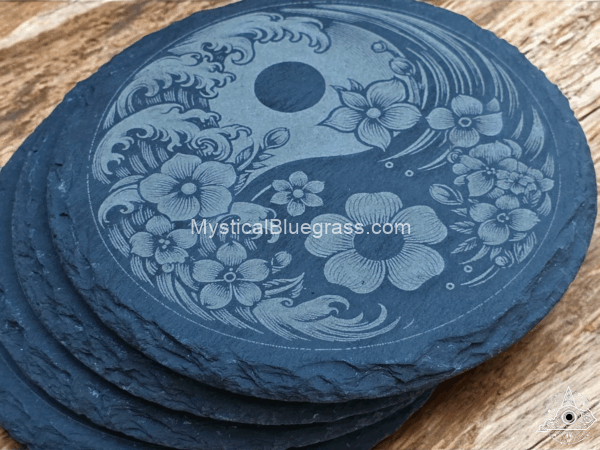 coasters flower yin yang