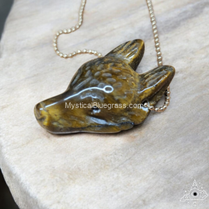Carved Wolf Head Pendant Necklace | Spirit Animal Jewelry